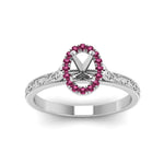 Load image into Gallery viewer, hand-engraved-vintage-semi-mount-engagement-ring-with-pink-sapphire-halo-in-white-gold-FD8588SMRGSADRPIANGLE5-NL-WG?v=1757589034
