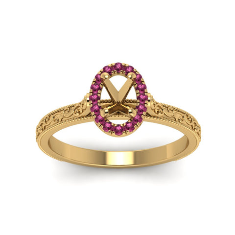 hand-engraved-vintage-semi-mount-engagement-ring-with-pink-sapphire-halo-in-yellow-gold-FD8588SMRGSADRPIANGLE5-NL-YG?v=1757589034