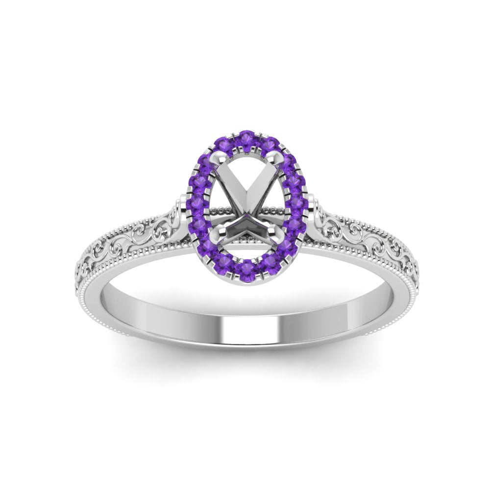 hand-engraved-vintage-semi-mount-engagement-ring-with-purple-topaz-halo-in-white-gold-FD8588SMRGVITOANGLE5-NL-WG?v=1757589034