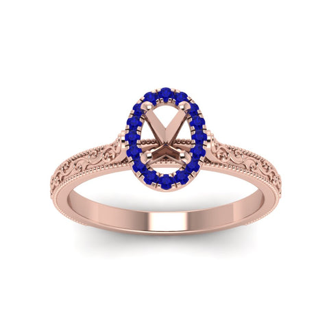hand-engraved-vintage-semi-mount-engagement-ring-with-sapphire-halo-in-rose-gold-FD8588SMRGSABLANGLE5-NL-RG?v=1757589033