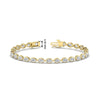 Load image into Gallery viewer, handcrafted-pear-bezel-diamond-tennis-bracelet-in-yellow-gold-FDBECPE10581-5.40CT-NL-YG-hw.jpg?v=1776849336
