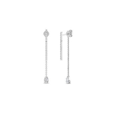 Hanging Back Pear Chain Drop Earring