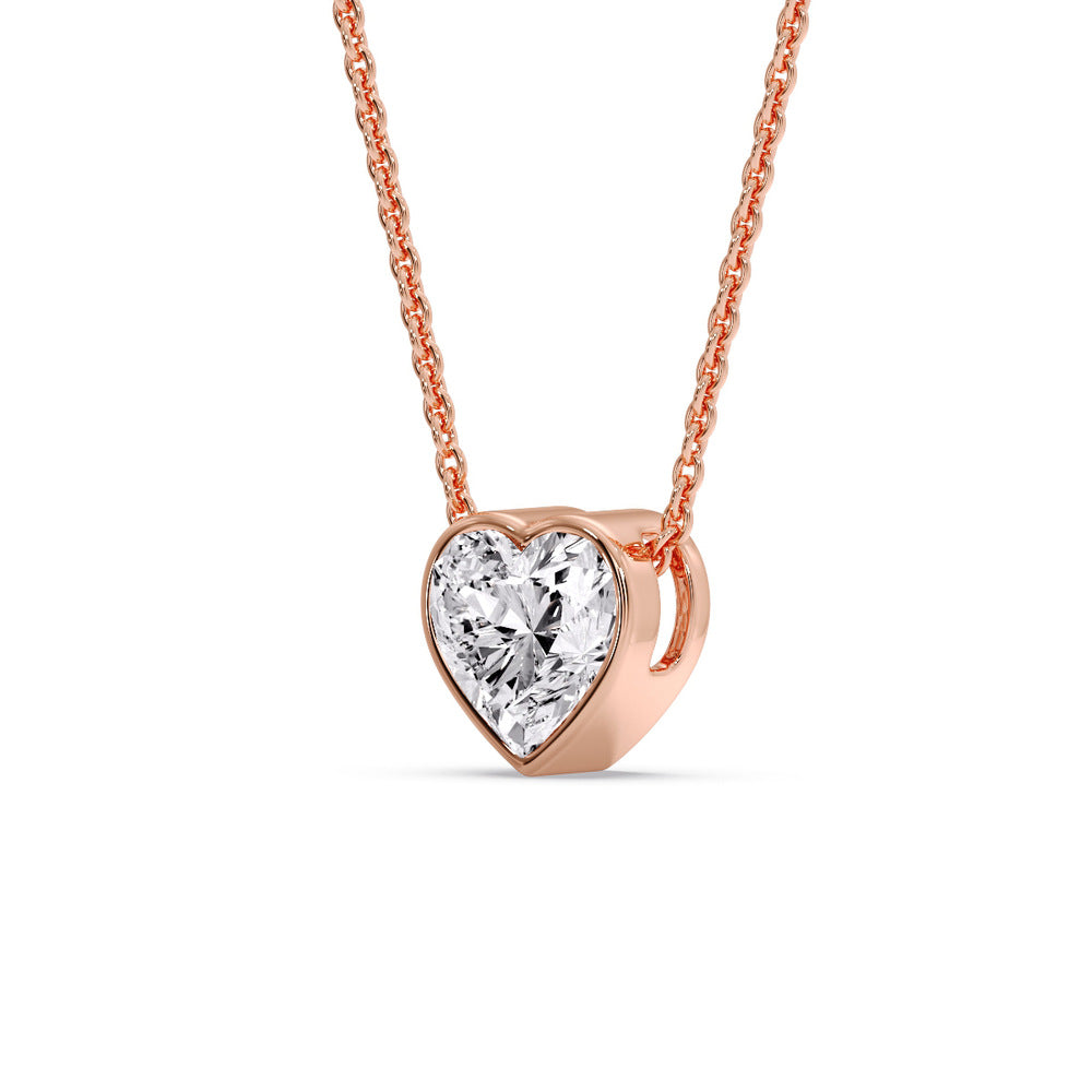 Solitaire Bezel Heart Shape Pendant