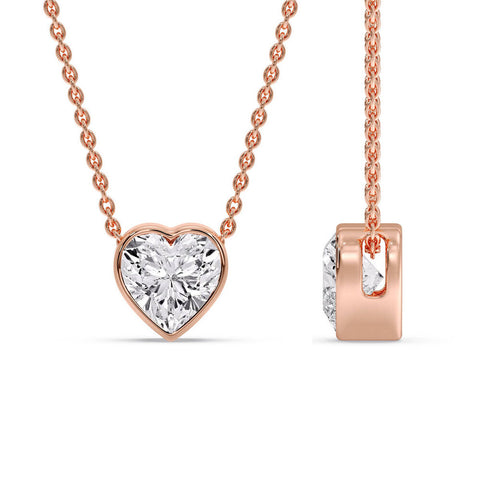 Solitaire Bezel Heart Shape Pendant