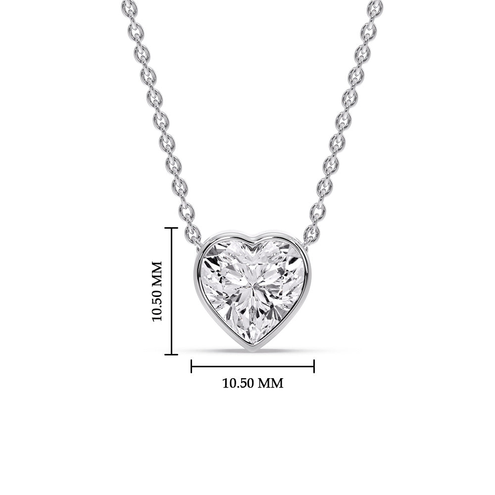 Solitaire Bezel Heart Shape Pendant