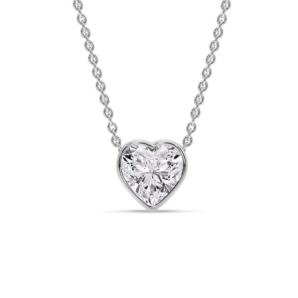 Solitaire Bezel Heart Shape Pendant