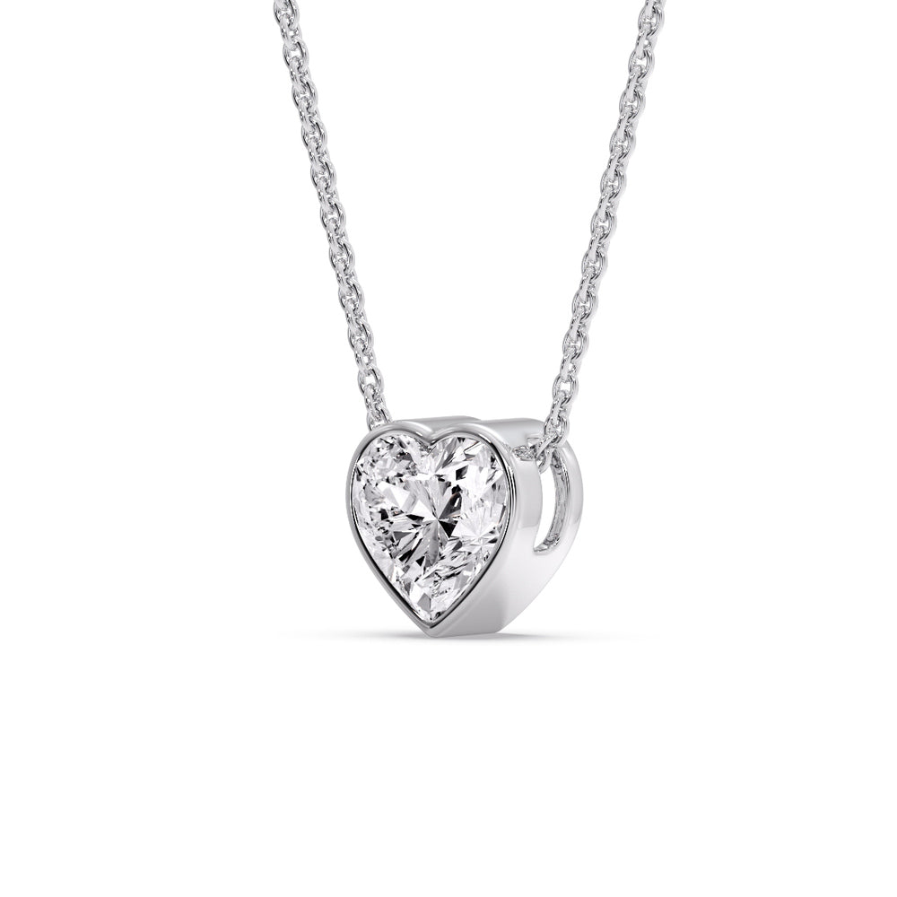 Solitaire Bezel Heart Shape Pendant