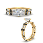 Load image into Gallery viewer, heart-black-diamond-floating-marquise-accent-ring-with-eternity-wedding-band-in-yellow-gold-FDEWB9398HTGBLACKANGEL3-NL-YG.jpg?v=1758801931
