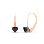 Load image into Gallery viewer, heart-black-diamond-solitaire-earrings-1-carat-leverback-in-rose-gold-FD-EAR9225HTGBLACK-1.00 CT-NL-RG
