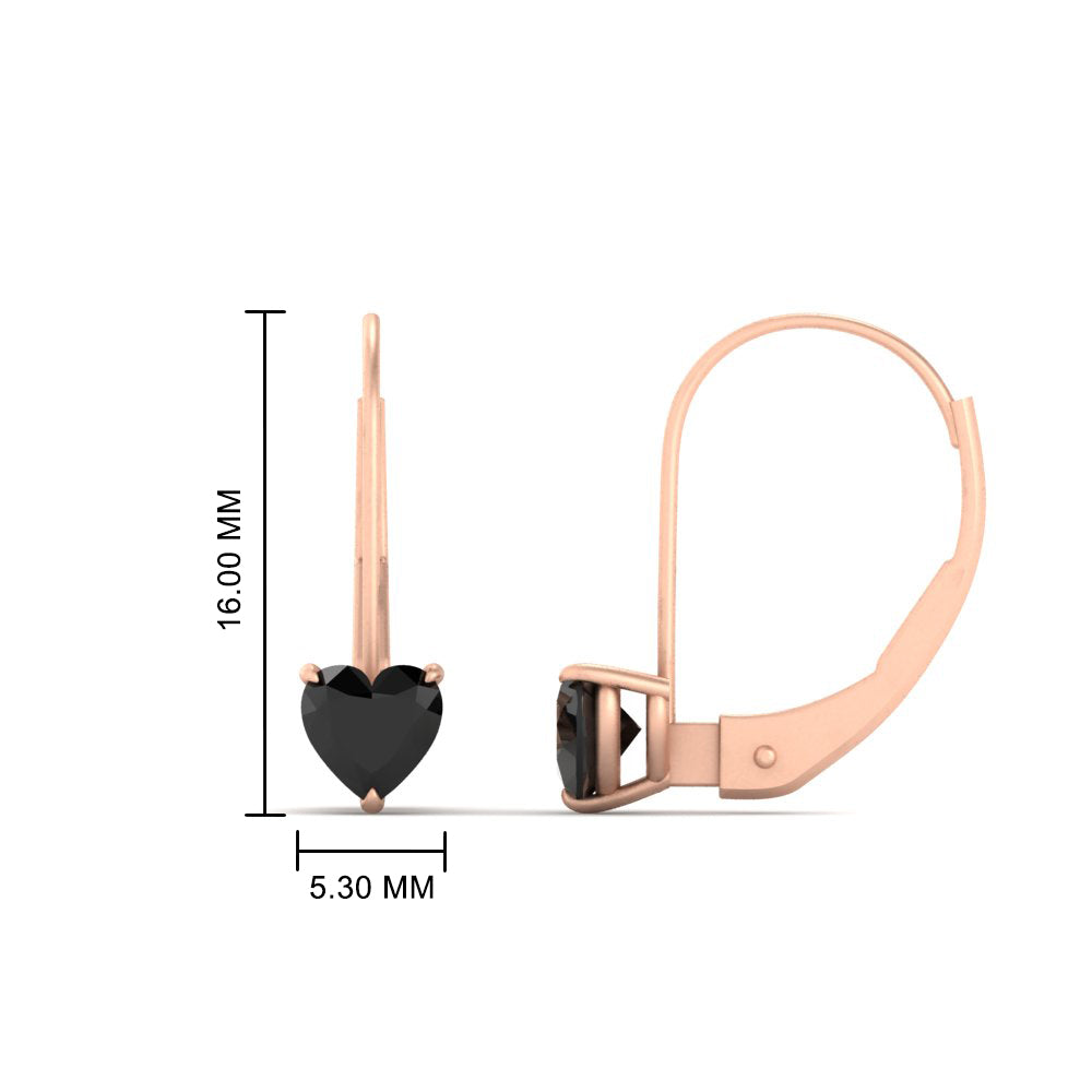 heart-black-diamond-solitaire-earrings-1-carat-leverback-in-rose-gold-FD-EAR9225HTGBLACK-1.00 CT-NL-RG