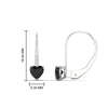 Load image into Gallery viewer, heart-black-diamond-solitaire-earrings-1-carat-leverback-in-white-gold-FD-EAR9225HTGBLACK-1.00 CT-NL-WG