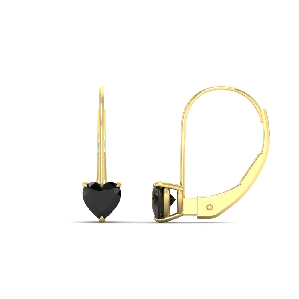 heart-black-diamond-solitaire-earrings-1-carat-leverback-in-yellow-gold-FD-EAR9225HTGBLACK-1.00 CT-NL-YG