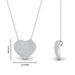 Load image into Gallery viewer, heart-cluster-diamond-pendant-in-FDPD10805-neck

