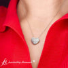 Load image into Gallery viewer, heart-cluster-diamond-pendant-in-white-gold-in-FDPD10805A1-neck