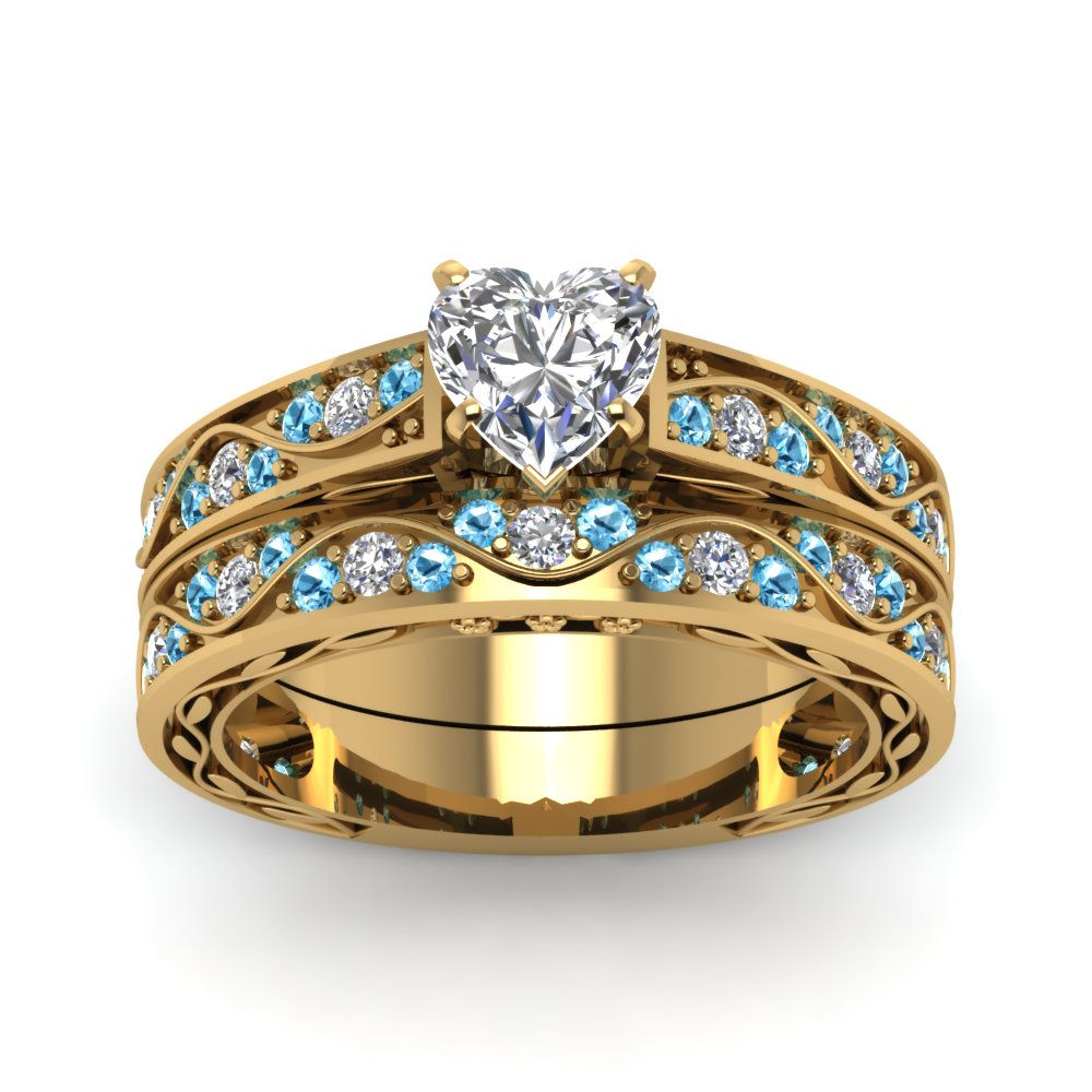 heart-cut-antique-filigree-wedding-ring-set-with-ice-blue-topaz-in-yellow-gold-FDENS3543HTGICBLTOANGLE5-NL-YG