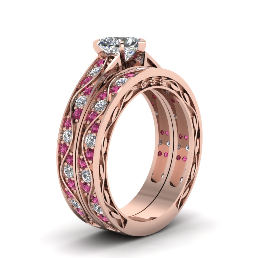 heart-cut-antique-filigree-wedding-ring-set-with-pink-sapphire-in-rose-gold-FDENS3543HTGSADRPIANGLE2-NL-RG