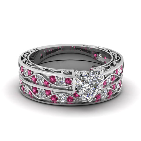 heart-cut-antique-filigree-wedding-ring-set-with-pink-sapphire-in-white-gold-FDENS3543HTGSADRPI-NL-WG