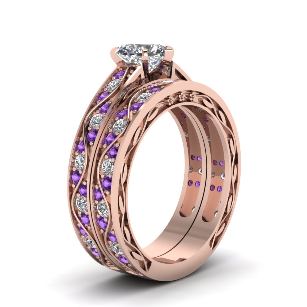 heart-cut-antique-filigree-wedding-ring-set-with-purple-amethyst-in-rose-gold-FDENS3543HTGVITOANGLE2-NL-RG
