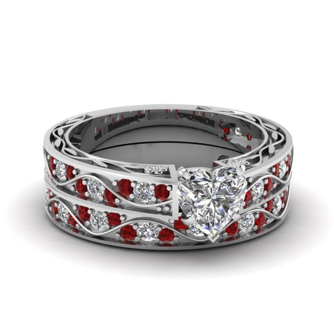 heart-cut-antique-filigree-wedding-ring-set-with-ruby-in-white-gold-FDENS3543HTGRUDR-NL-WG