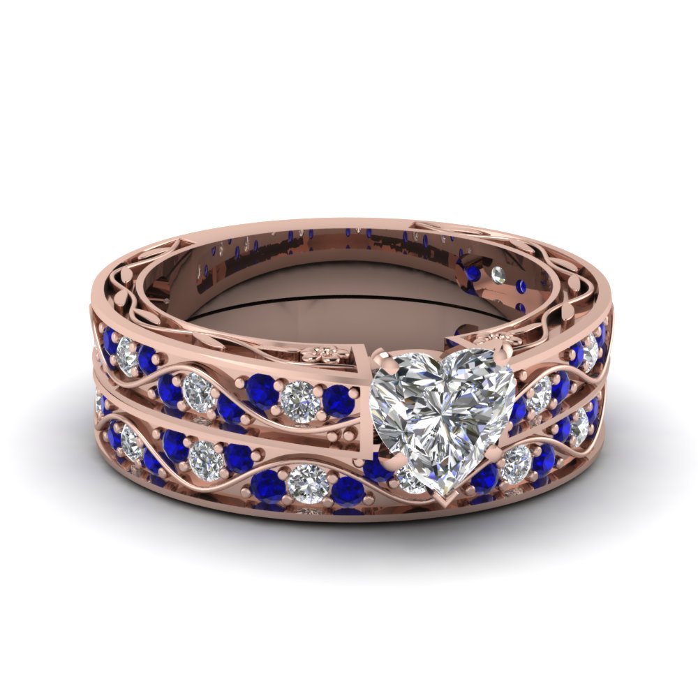 heart-cut-antique-filigree-wedding-ring-set-with-sapphire-in-rose-gold-FDENS3543HTGSABL-NL-RG