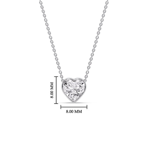 Solitaire Bezel Heart Shape Pendant
