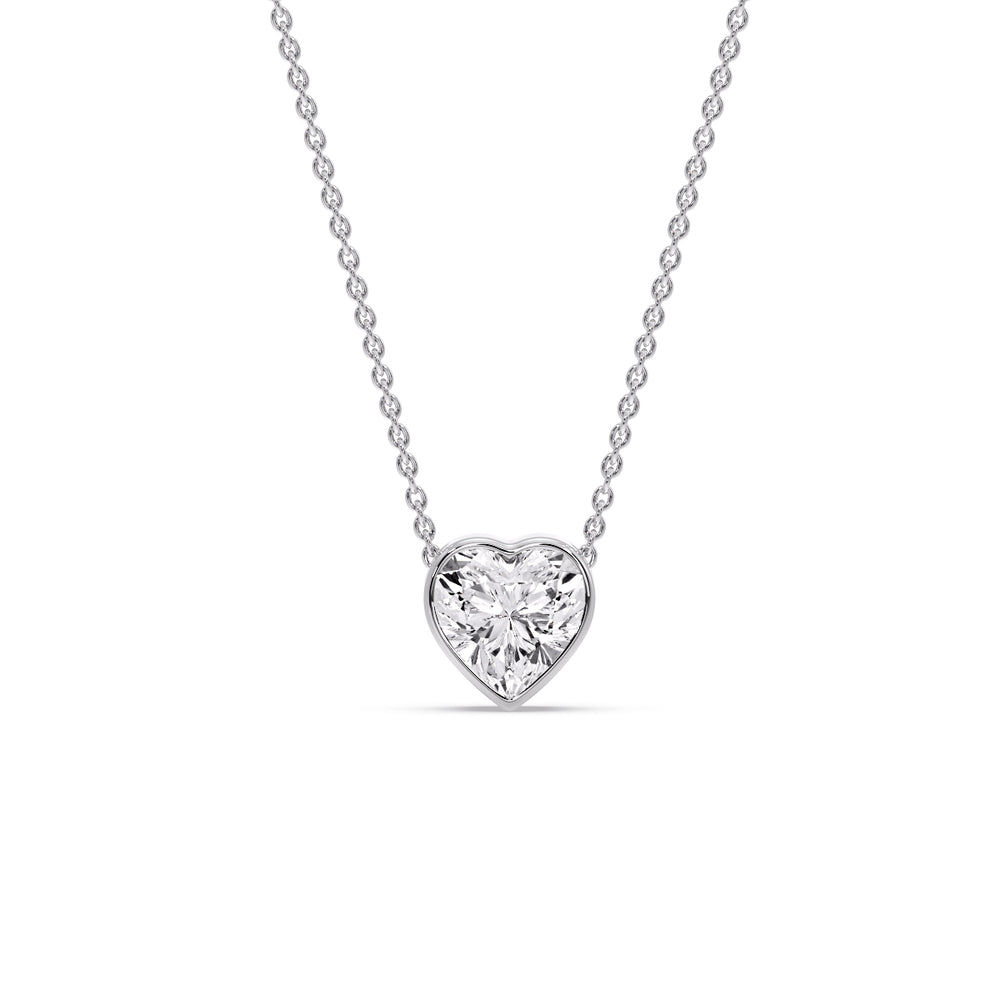 Solitaire Bezel Heart Shape Pendant