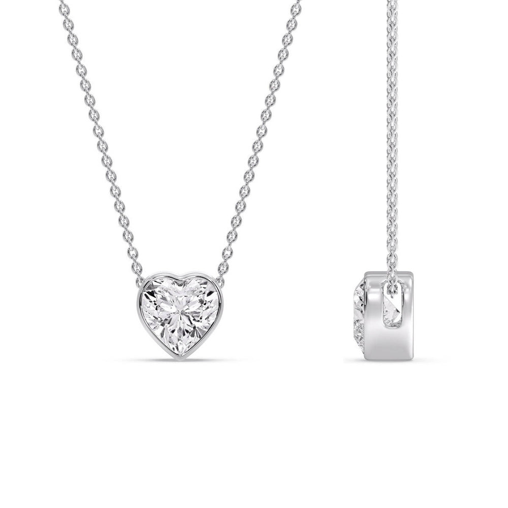 Solitaire Bezel Heart Shape Pendant