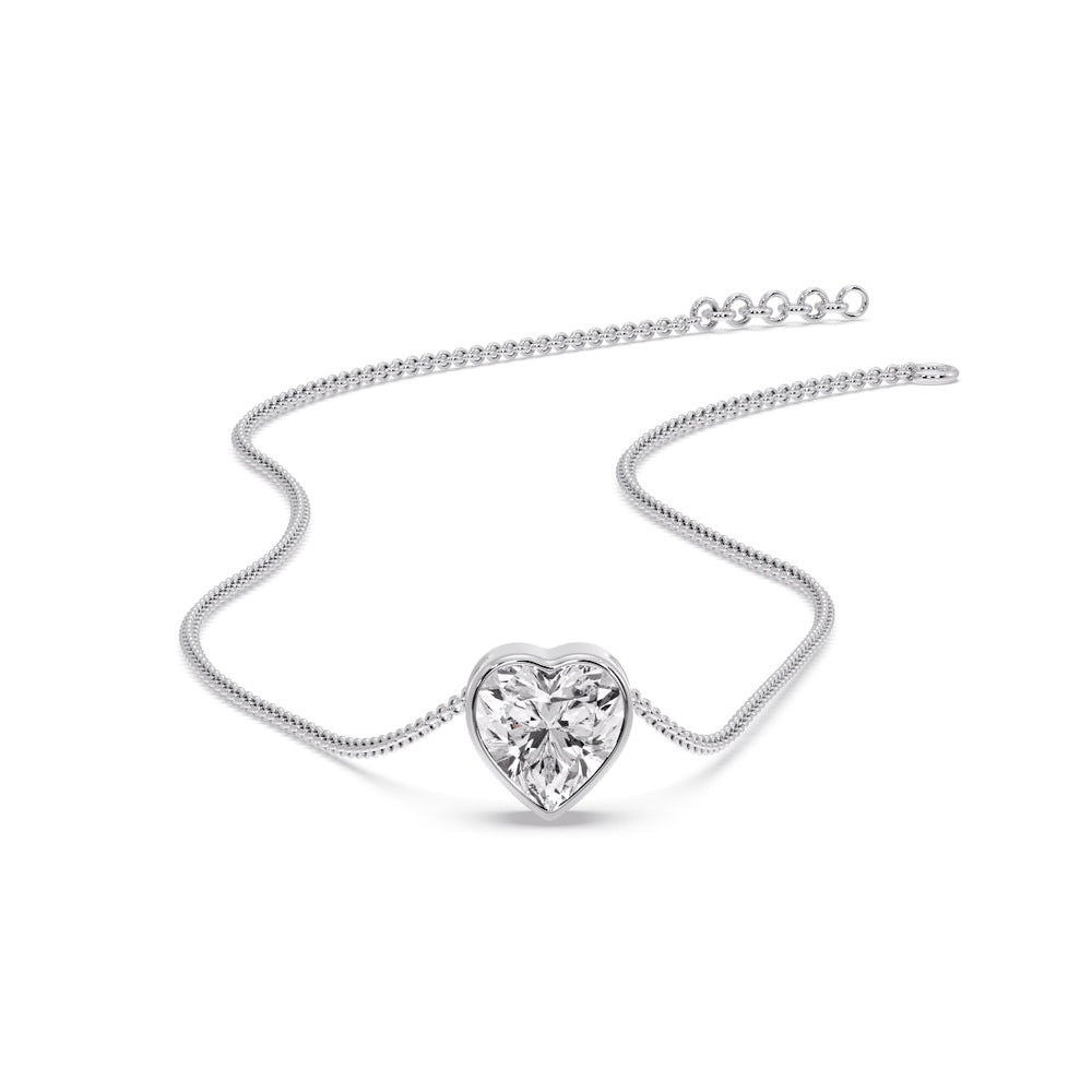 Solitaire Bezel Heart Shape Pendant