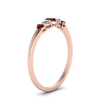 Load image into Gallery viewer, heart-diamond-graduated-5-stone-ruby-wedding-ring-in-rose-gold-FD8898GRUDR-NL-RG
