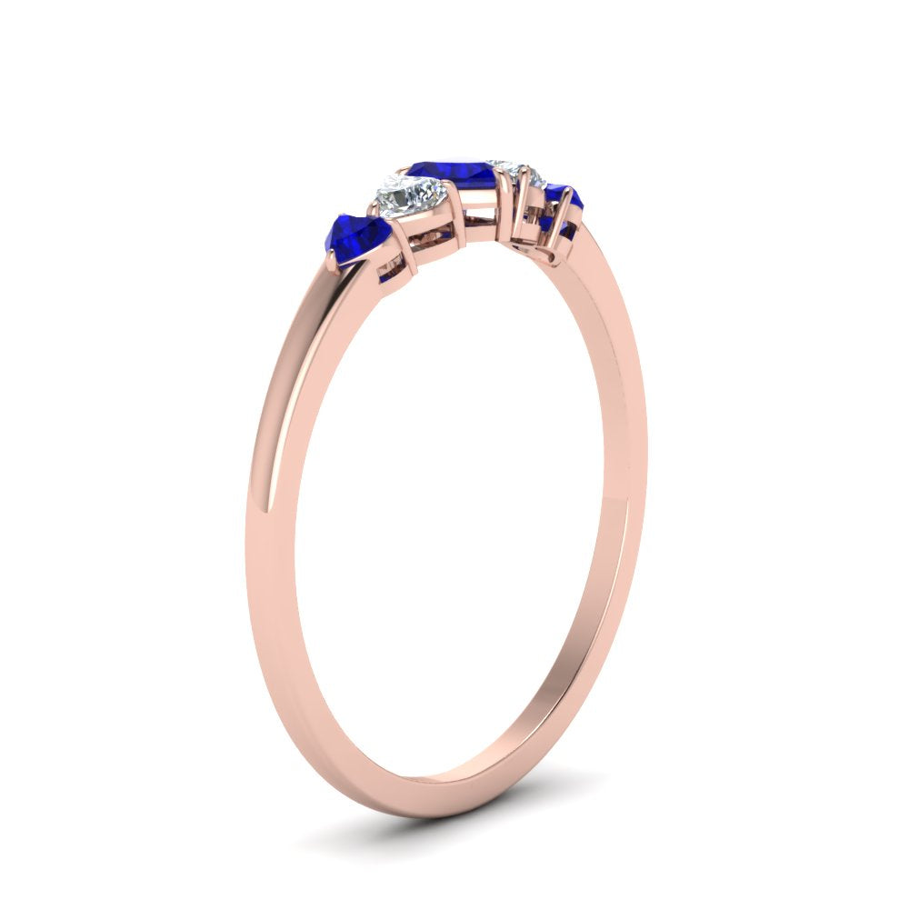 heart-diamond-graduated-5-stone-sapphire-wedding-ring-in-rose-gold-FD8898GSABL-NL-RG