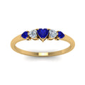 Thumbnail 18 - heart-diamond-graduated-5-stone-sapphire-wedding-ring-in-yellow-gold-FD8898GSABL-NL-YG