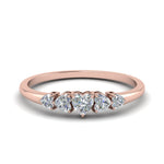 Load image into Gallery viewer, heart-diamond-graduated-5-stone-wedding-ring-in-rose-gold-FD8898-NL-RG
