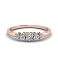 Thumbnail 5 - heart-diamond-graduated-5-stone-wedding-ring-in-rose-gold-FD8898-NL-RG