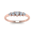 Thumbnail 6 - heart-diamond-graduated-5-stone-wedding-ring-in-rose-gold-FD8898-NL-RG