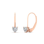 Load image into Gallery viewer, heart-diamond-solitaire-earrings-1-carat-leverback-in-rose-gold-FD-EAR9225HT-1.00 CT-NL-RG
