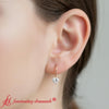 Load image into Gallery viewer, heart-diamond-solitaire-earrings-1-carat-leverback-in-rose-gold-FD-EAR9225HT-model