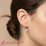 Load image into Gallery viewer, heart-diamond-solitaire-earrings-1-carat-leverback-in-yellow-gold-FD-EAR9225HT-model-1
