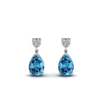 Heart Stud Teardrop Earring