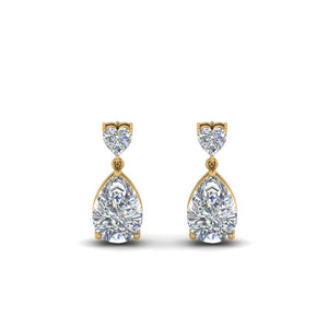 Heart Stud Teardrop Earring