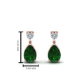 Thumbnail 37 - heart-diamond-stud-teardrop-emerald-earring-in-rose-gold-FDEAR8989GEMGRANGLE1-NL-RG