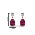 Thumbnail 26 - heart-diamond-stud-teardrop-pink-sapphire-earring-in-rose-gold-FDEAR8989GSADRPIANGLE1-NL-RG