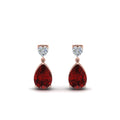 Thumbnail 48 - heart-diamond-stud-teardrop-ruby-earring-in-rose-gold-FDEAR8989GRUDRANGLE1-NL-RG