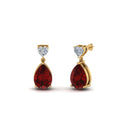Thumbnail 58 - heart-diamond-stud-teardrop-ruby-earring-in-yellow-gold-FDEAR8989GRUDRANGLE1-NL-YG