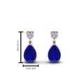Thumbnail 14 - heart-diamond-stud-teardrop-sapphire-earring-in-rose-gold-FDEAR8989GSABLANGLE1-NL-RG