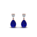 Thumbnail 13 - heart-diamond-stud-teardrop-sapphire-earring-in-rose-gold-FDEAR8989GSABLANGLE1-NL-RG