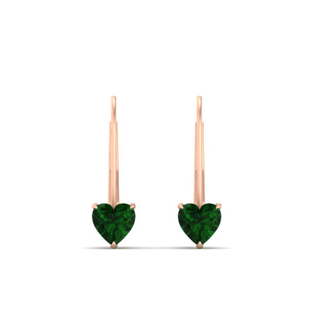 heart-emerald-solitaire-earrings-1-carat-leverback-in-rose-gold-FD-EAR9225HTGEMGR-1.00 CT-NL-RG