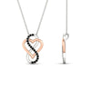 Load image into Gallery viewer, heart-infinity-love-black-diamond-pendant-in-rose-gold-FDPD11386GBLACK-NL-RG