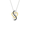 Load image into Gallery viewer, heart-infinity-love-black-diamond-pendant-in-yellow-gold-FDPD11386GBLACK-NL-YG