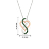 Load image into Gallery viewer, heart-infinity-love-emerald-pendant-in-rose-gold-FDPD11386GEMGR-NL-RG