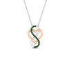 Load image into Gallery viewer, heart-infinity-love-emerald-pendant-in-rose-gold-FDPD11386GEMGR-NL-RG